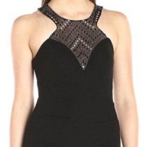 Decode 1.8 Black Studded Halter Formal Dress